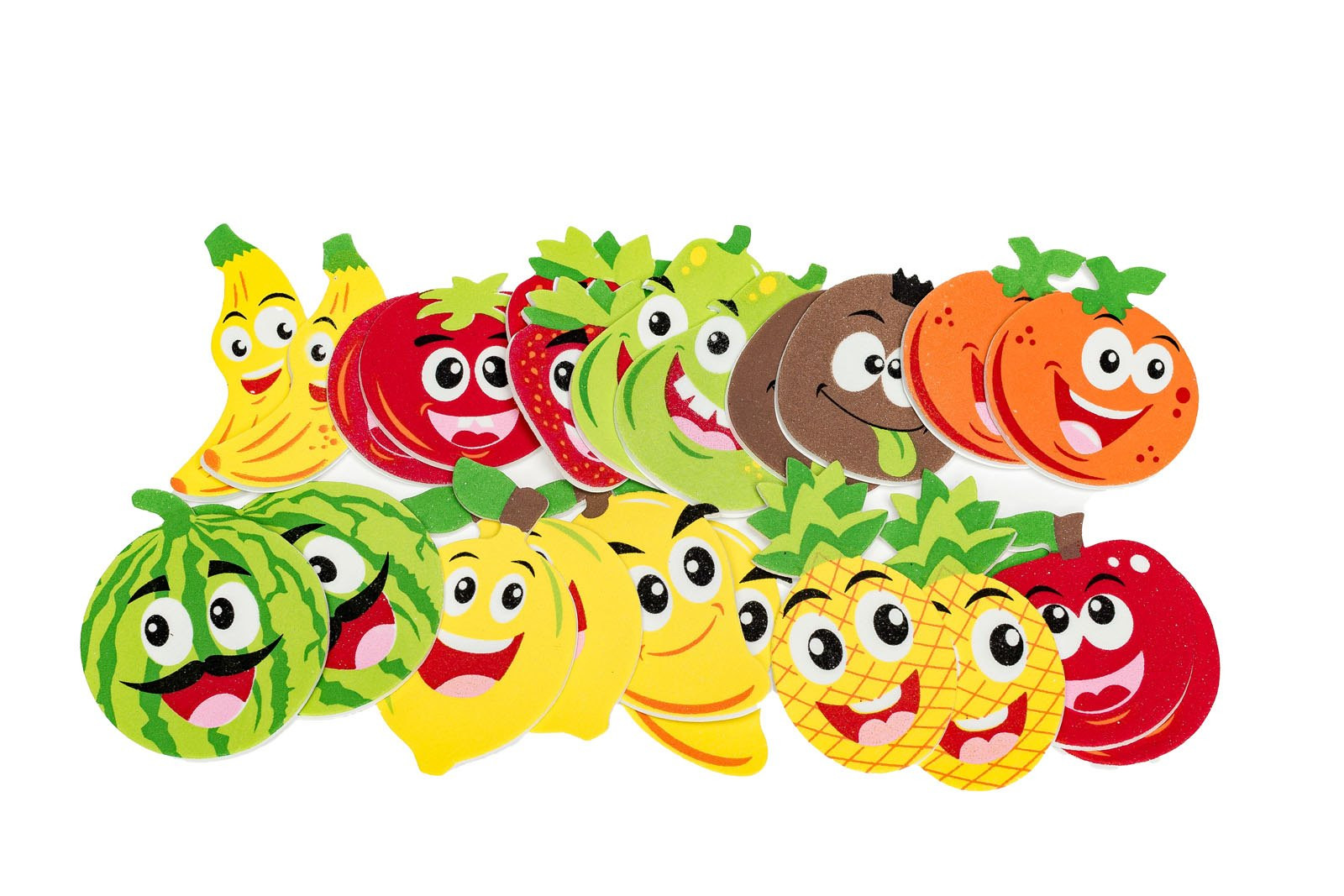 Naklejki z pianki PVC47 Owocowe buźki Brewis